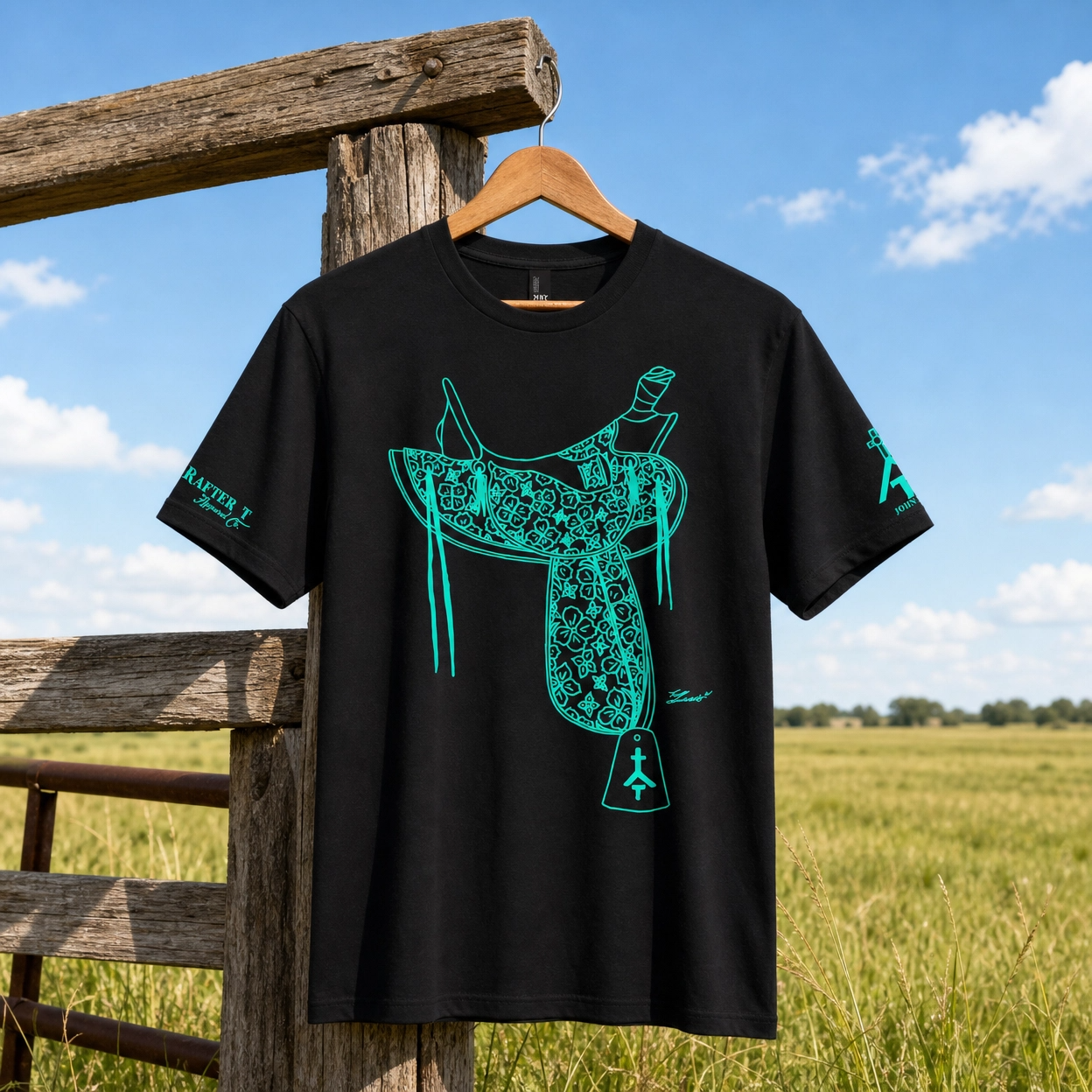 Floral Saddle turquoise