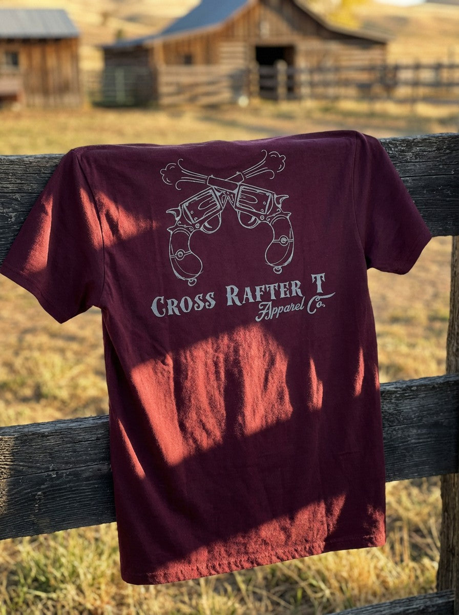 Pistolero Cross Rafter T Apparel Co Burgandy